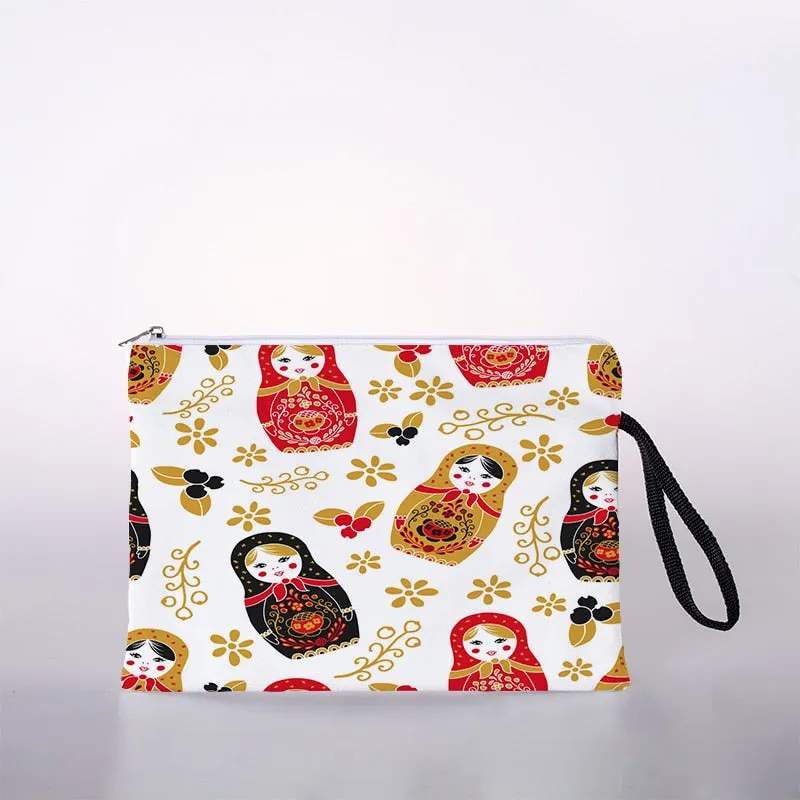 Russian doll cosmetic bag ladies mini cosmetic bag storage bag travel storage bag handbag