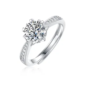 Sabine Moissanite Solitaire Engagement Ring