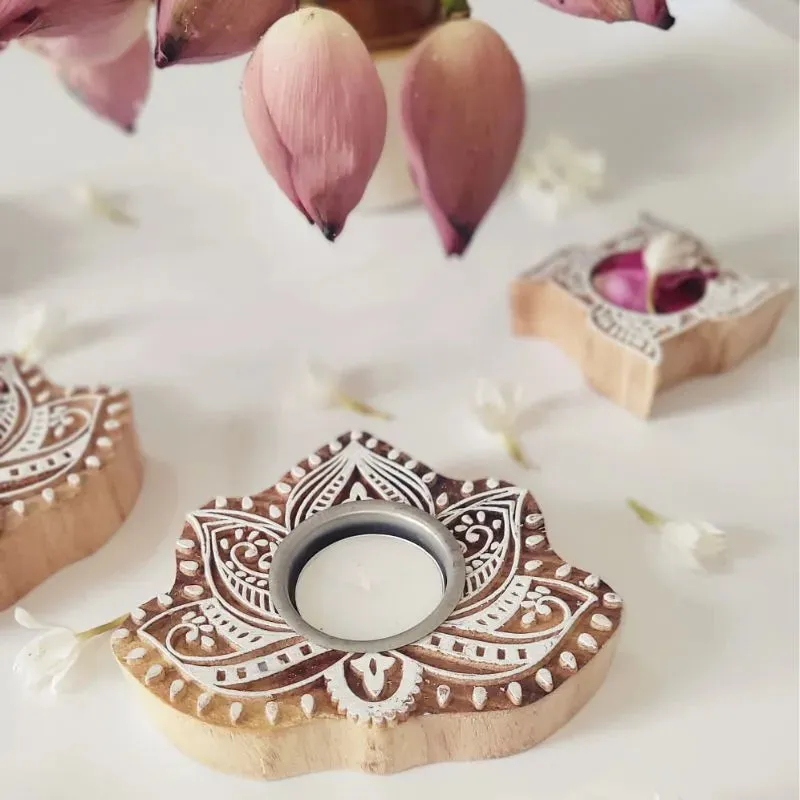 Sacred Lotus Tea Light | 4 Inch