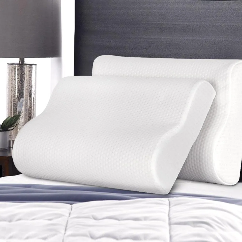Set of 2 Visco Elastic Memory Foam Pillows