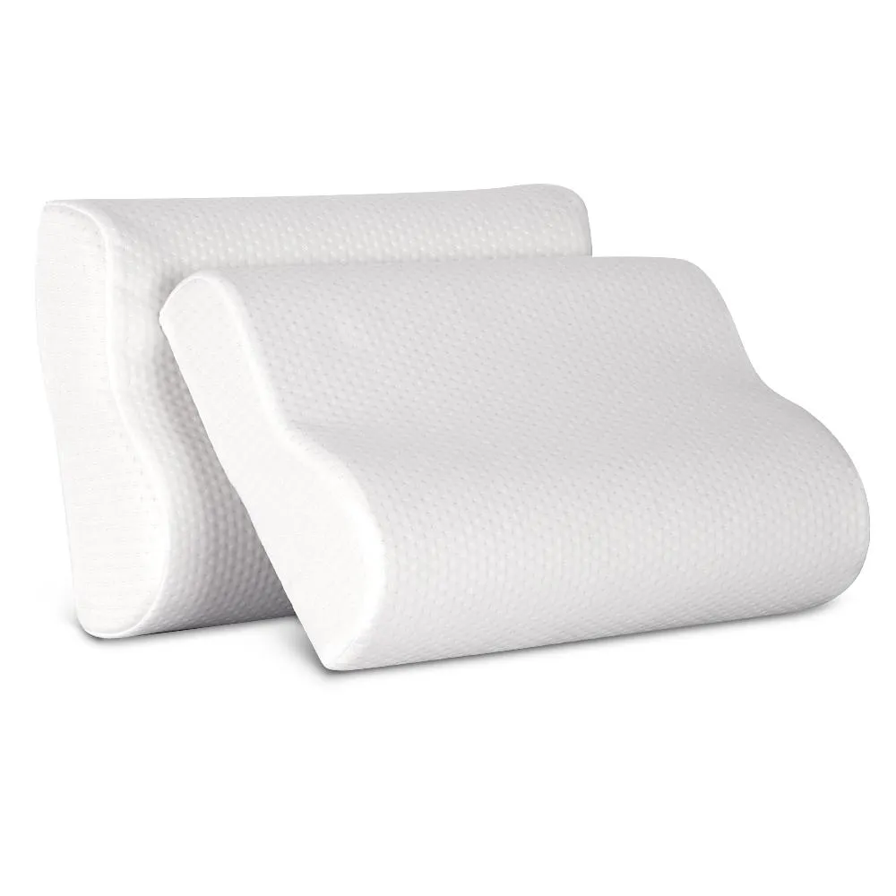 Set of 2 Visco Elastic Memory Foam Pillows