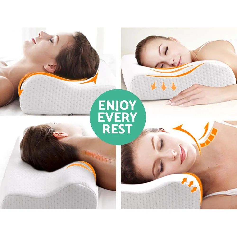 Set of 2 Visco Elastic Memory Foam Pillows