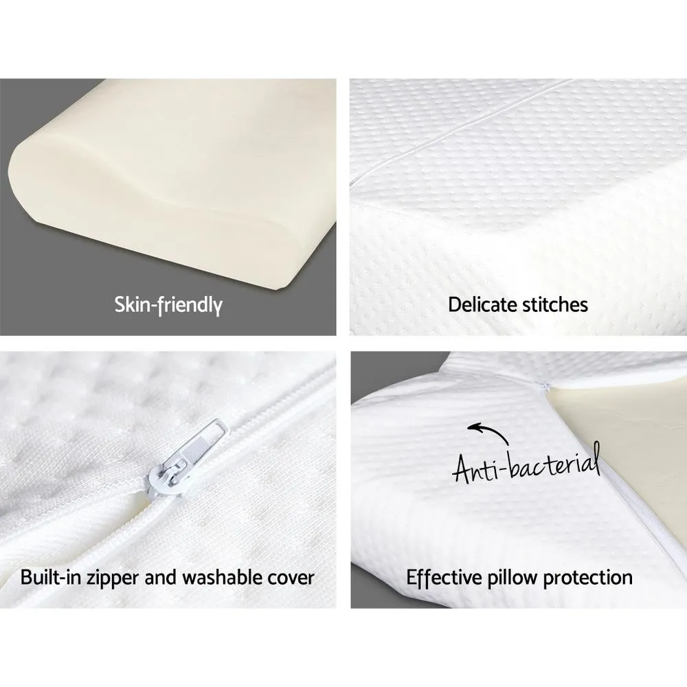 Set of 2 Visco Elastic Memory Foam Pillows