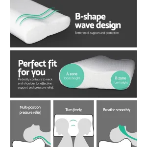 Set of 2 Visco Elastic Memory Foam Pillows