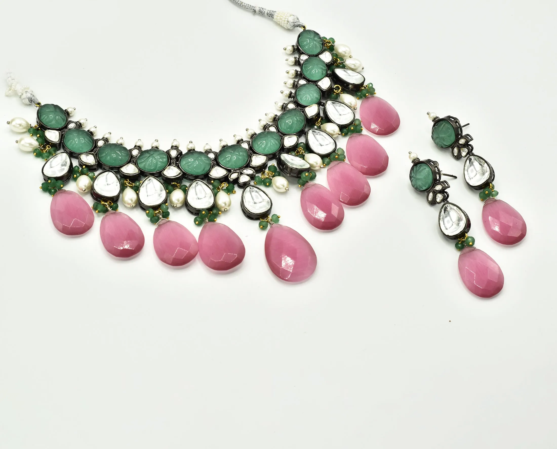 Shrisha Multicolor Stone Drops Necklace