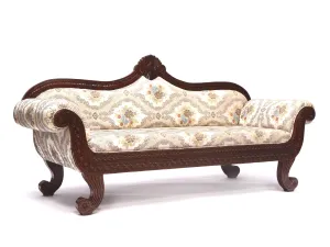 Solid Teak Intricate Carved 3 Seater Sofa