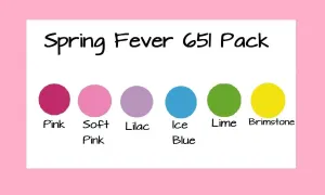 Spring Fever Oracal 651 Variety Pack 12x12" Adhesive Vinyl 6 Sheet Pack 651 Vinyl Pink 651 Soft Pink 651 Decal Vinyl
