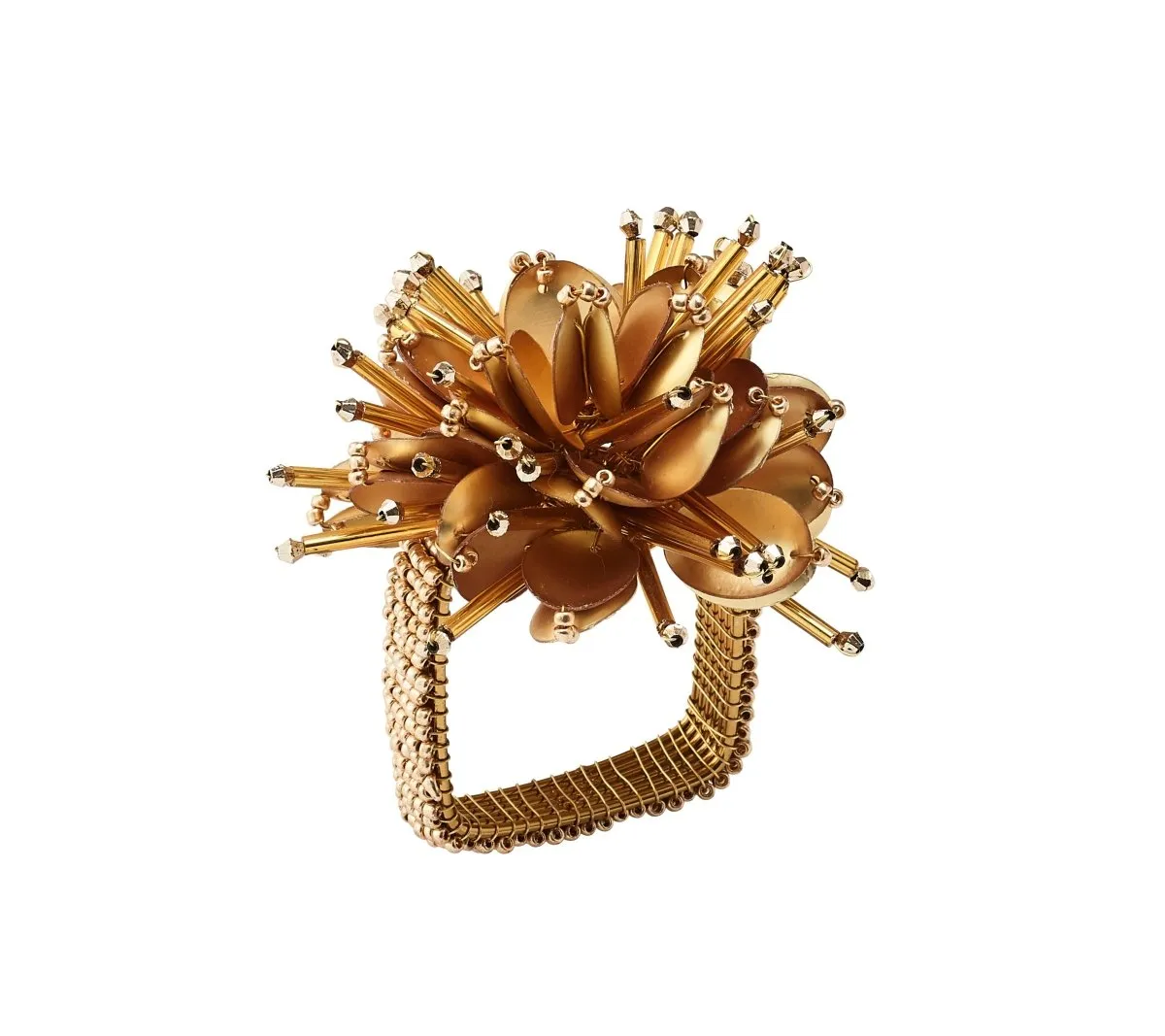 Starburst Napkin Ring in Gold Set of 4 by Kim Seybert