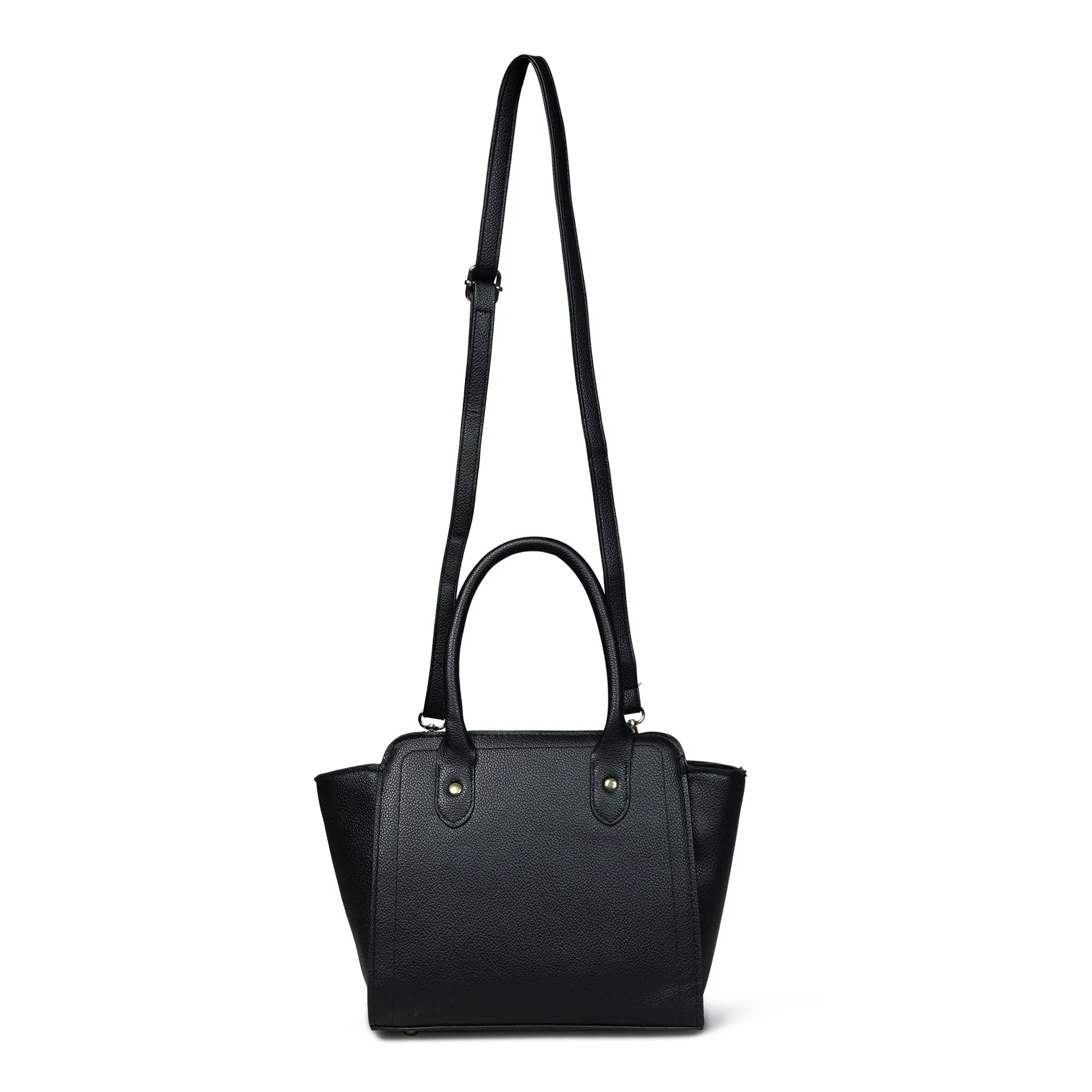 Stylish and Versatile: Pelle Luxure Women's Handbag in Black, Purple, and White
