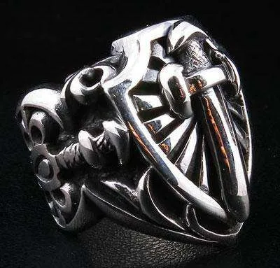 Sword Knight Templar Sterling Silver Ring