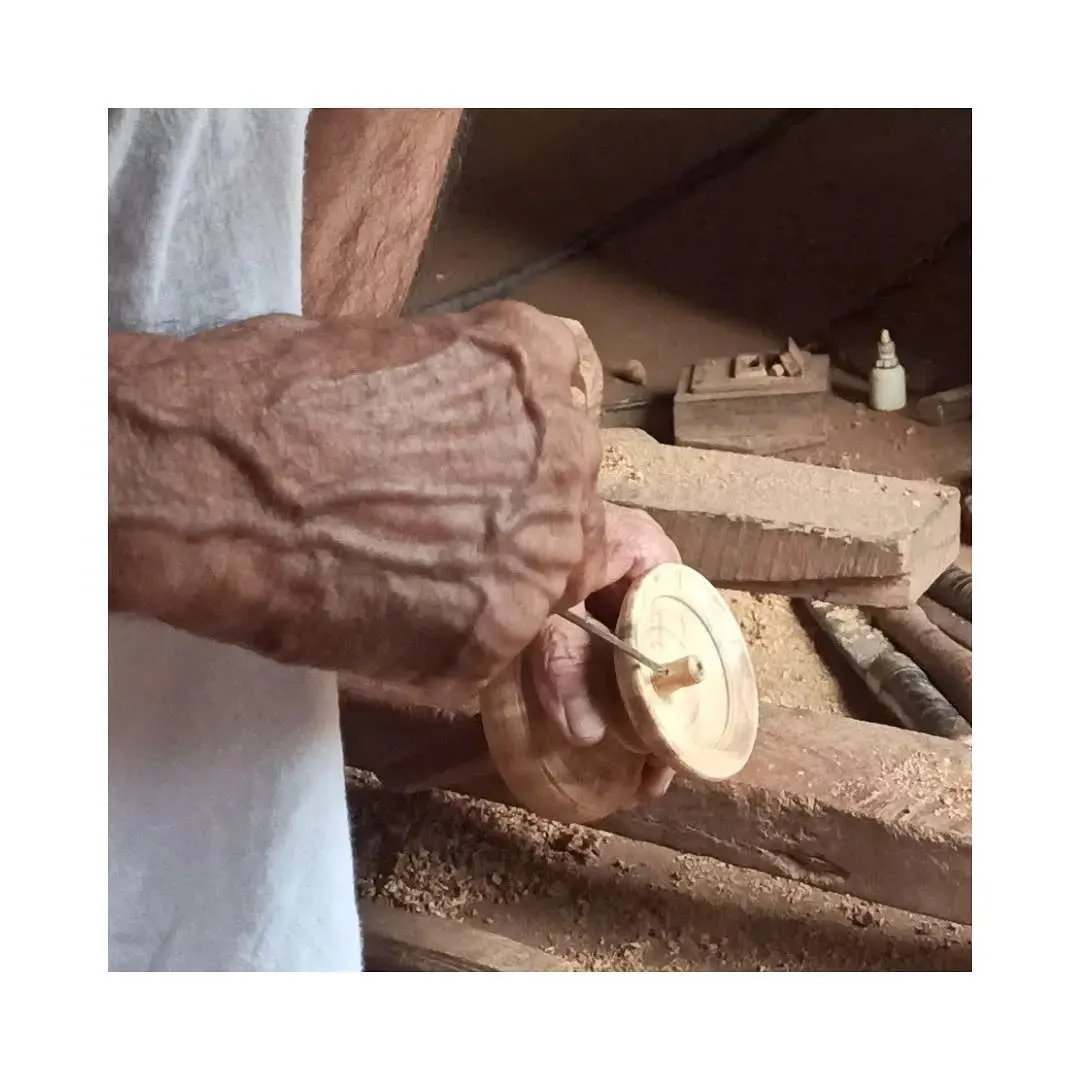 Teak Diya | Wood carved diya