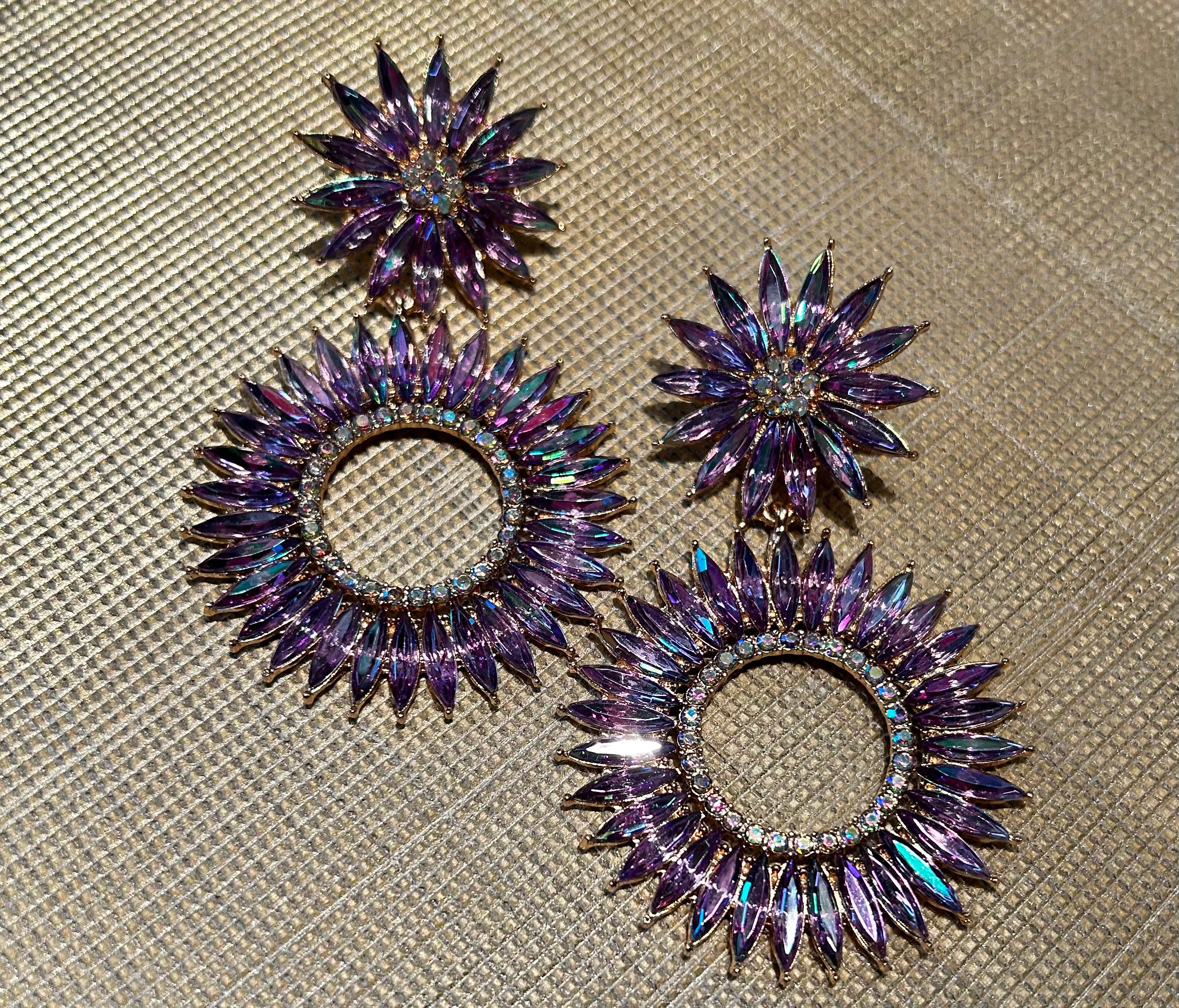 The Sunflower Rhinestone Post Earrings