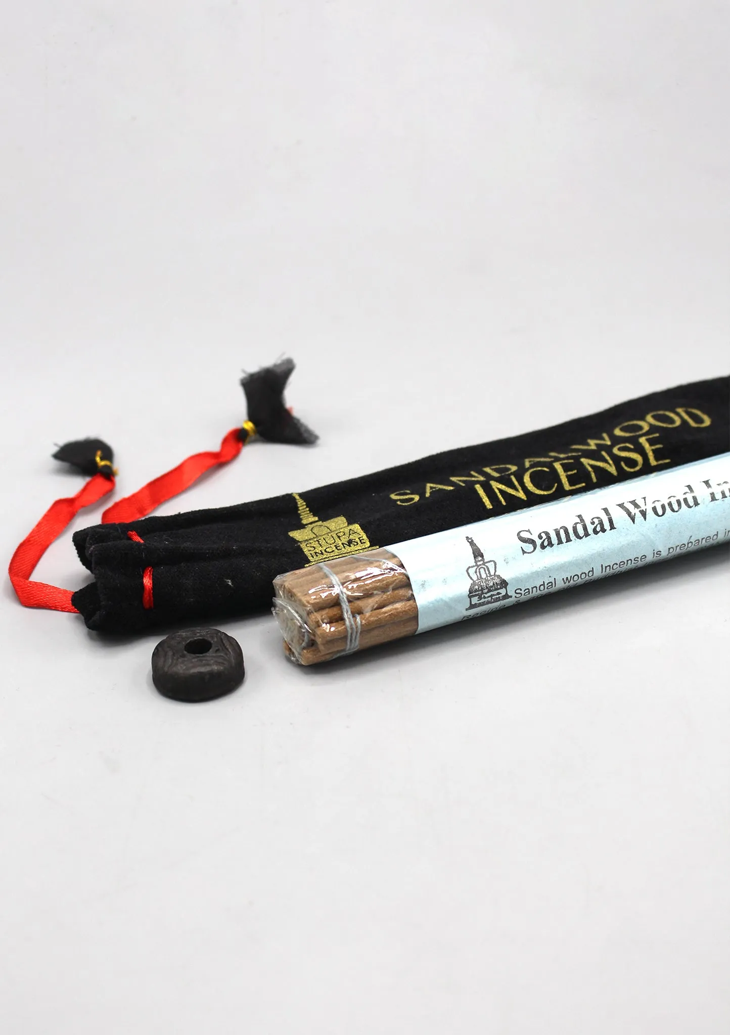 Tibetan Sandalwood Incense in Velvet Pouch
