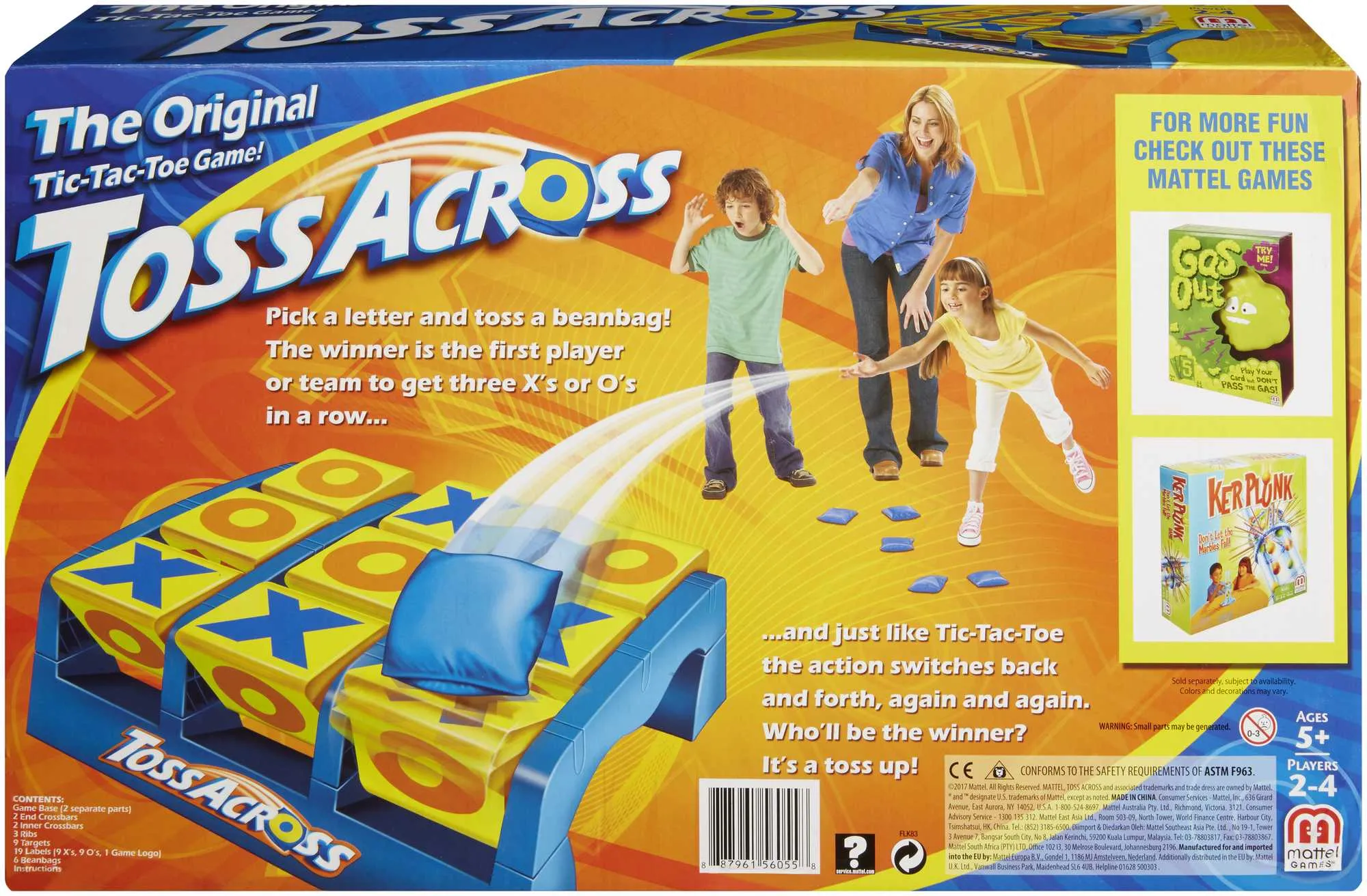 Toss Across Game, Tic Tac Toe Outdoor Game, Original Bean Bag Toss