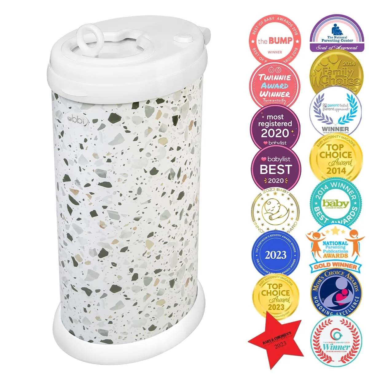 Ubbi: Steel Diaper Pail – Odor-Locking, No Special Bags Needed, Award-Winning & Registry Must-Have