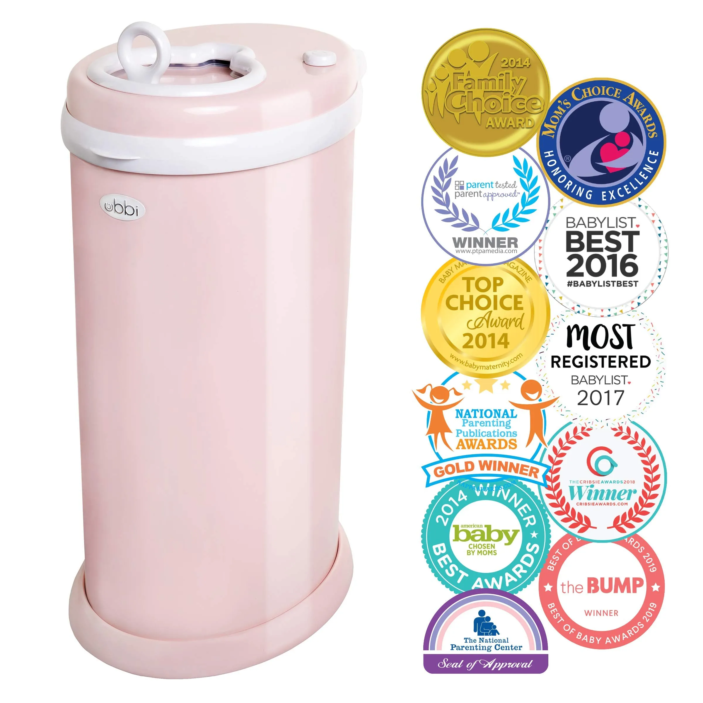 Ubbi: Steel Diaper Pail – Odor-Locking, No Special Bags Needed, Award-Winning & Registry Must-Have