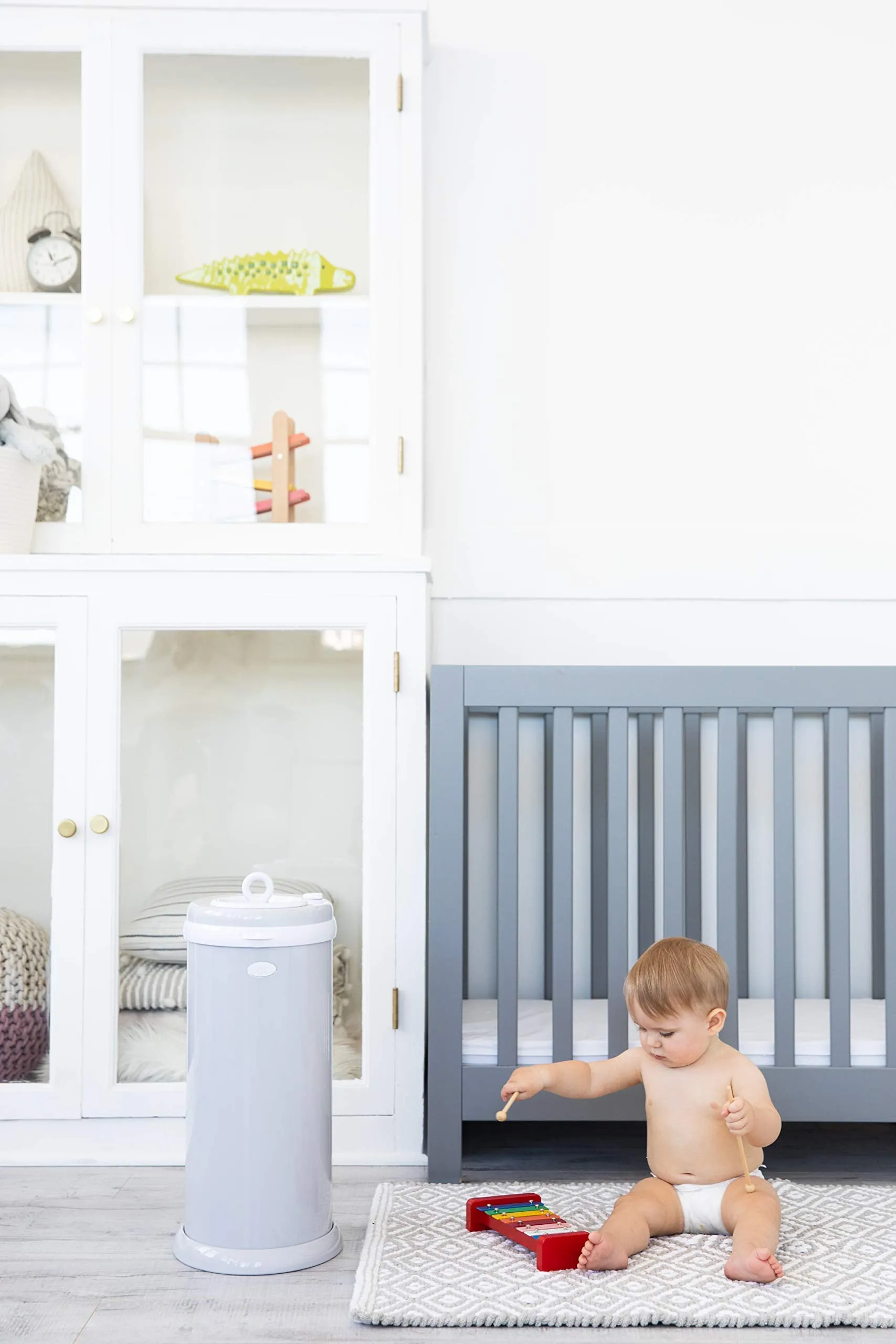 Ubbi: Steel Diaper Pail – Odor-Locking, No Special Bags Needed, Award-Winning & Registry Must-Have