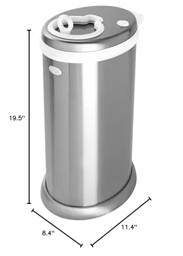 Ubbi: Steel Diaper Pail – Odor-Locking, No Special Bags Needed, Award-Winning & Registry Must-Have
