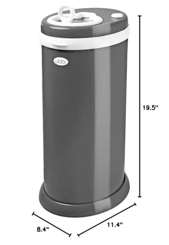 Ubbi: Steel Diaper Pail – Odor-Locking, No Special Bags Needed, Award-Winning & Registry Must-Have
