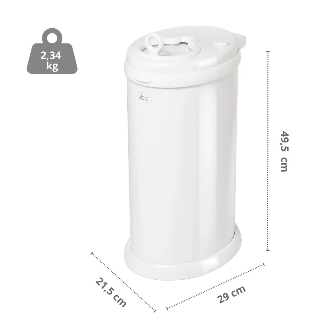 Ubbi: Steel Diaper Pail – Odor-Locking, No Special Bags Needed, Award-Winning & Registry Must-Have