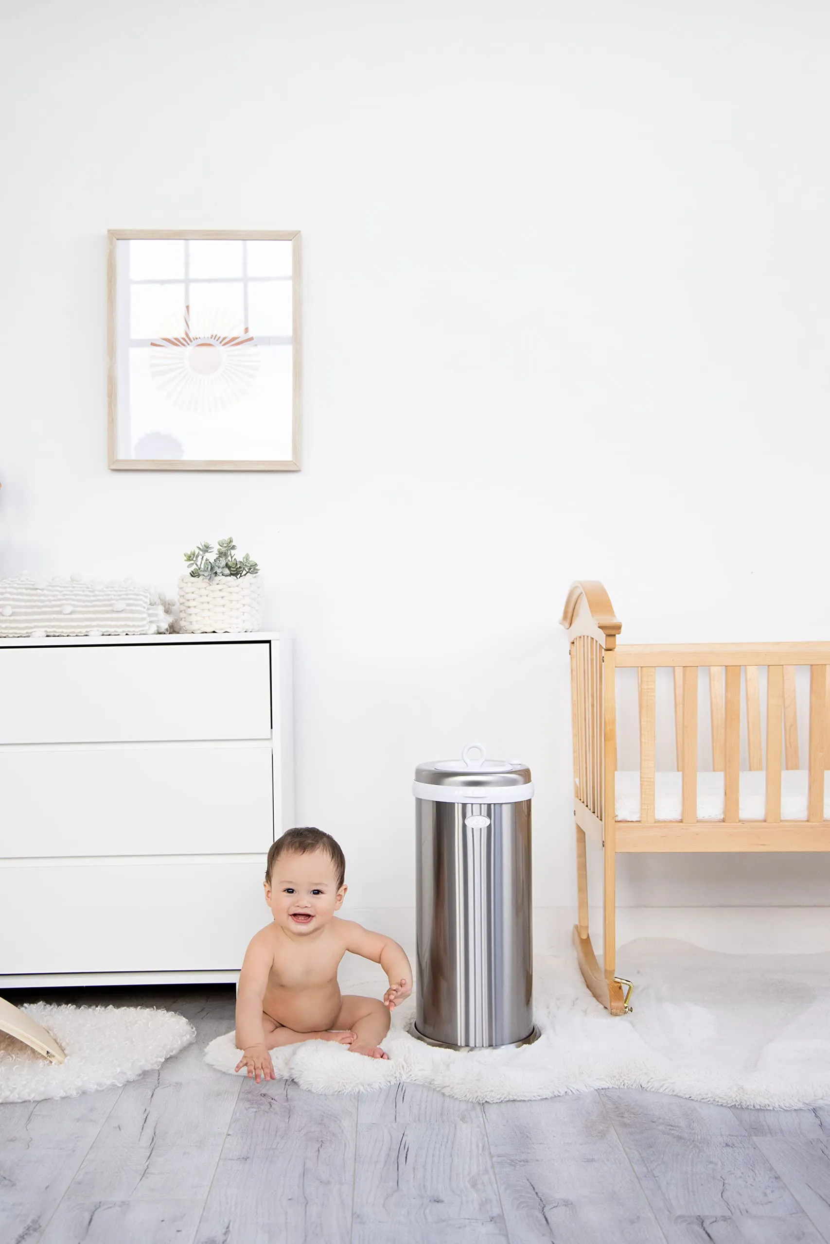 Ubbi: Steel Diaper Pail – Odor-Locking, No Special Bags Needed, Award-Winning & Registry Must-Have