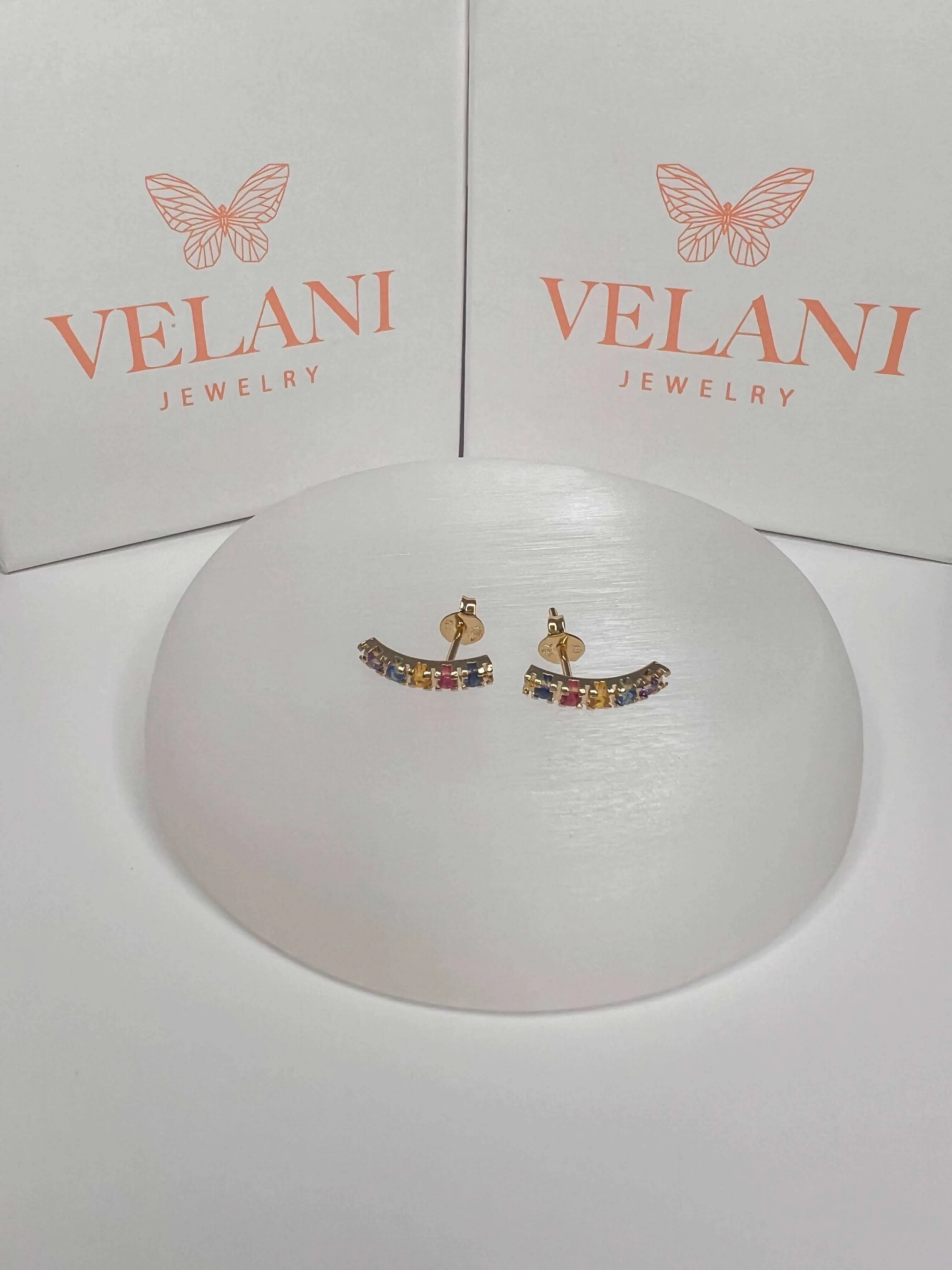 Velani Jewelry 5 CZ Studs Earrings