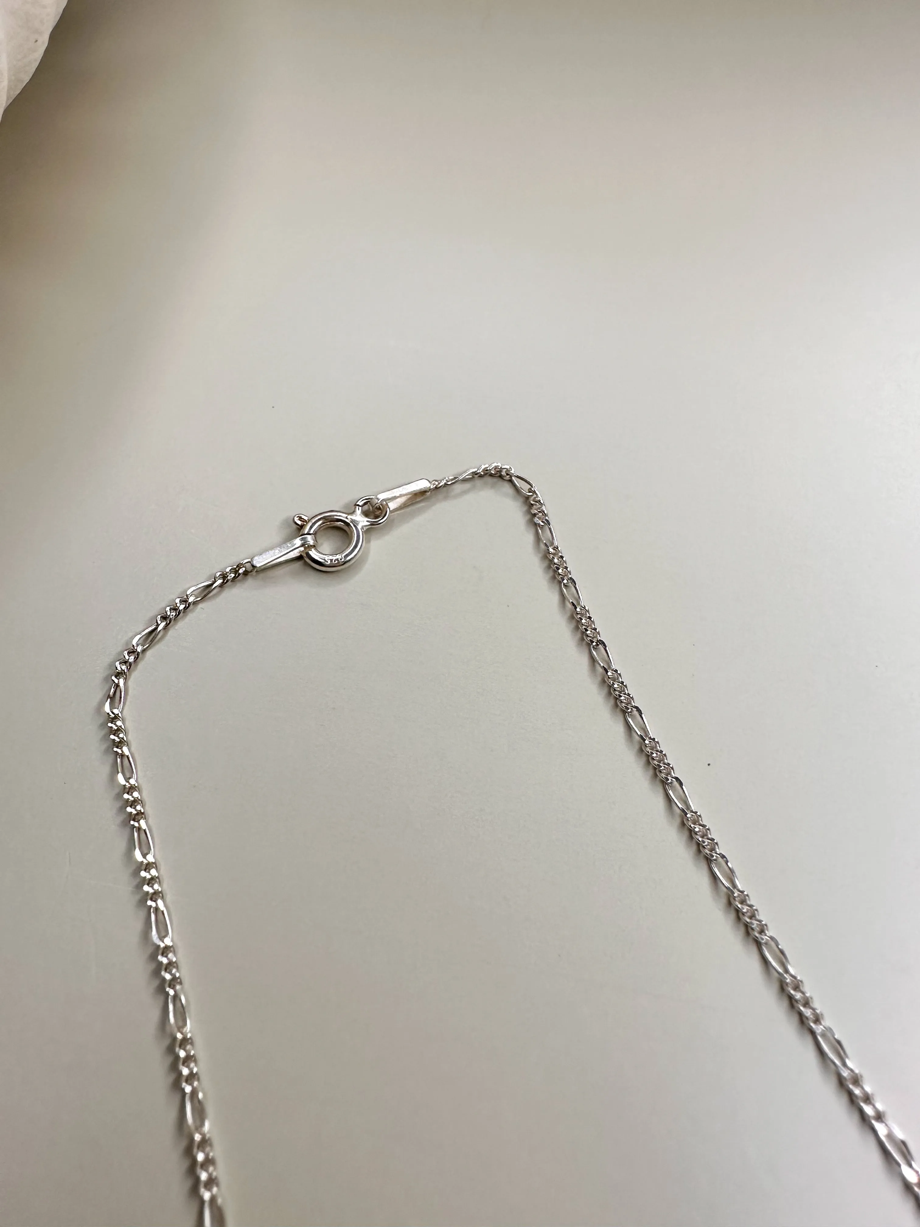 Velani Jewelry Dainty Figaro Necklace - Sterling Silver