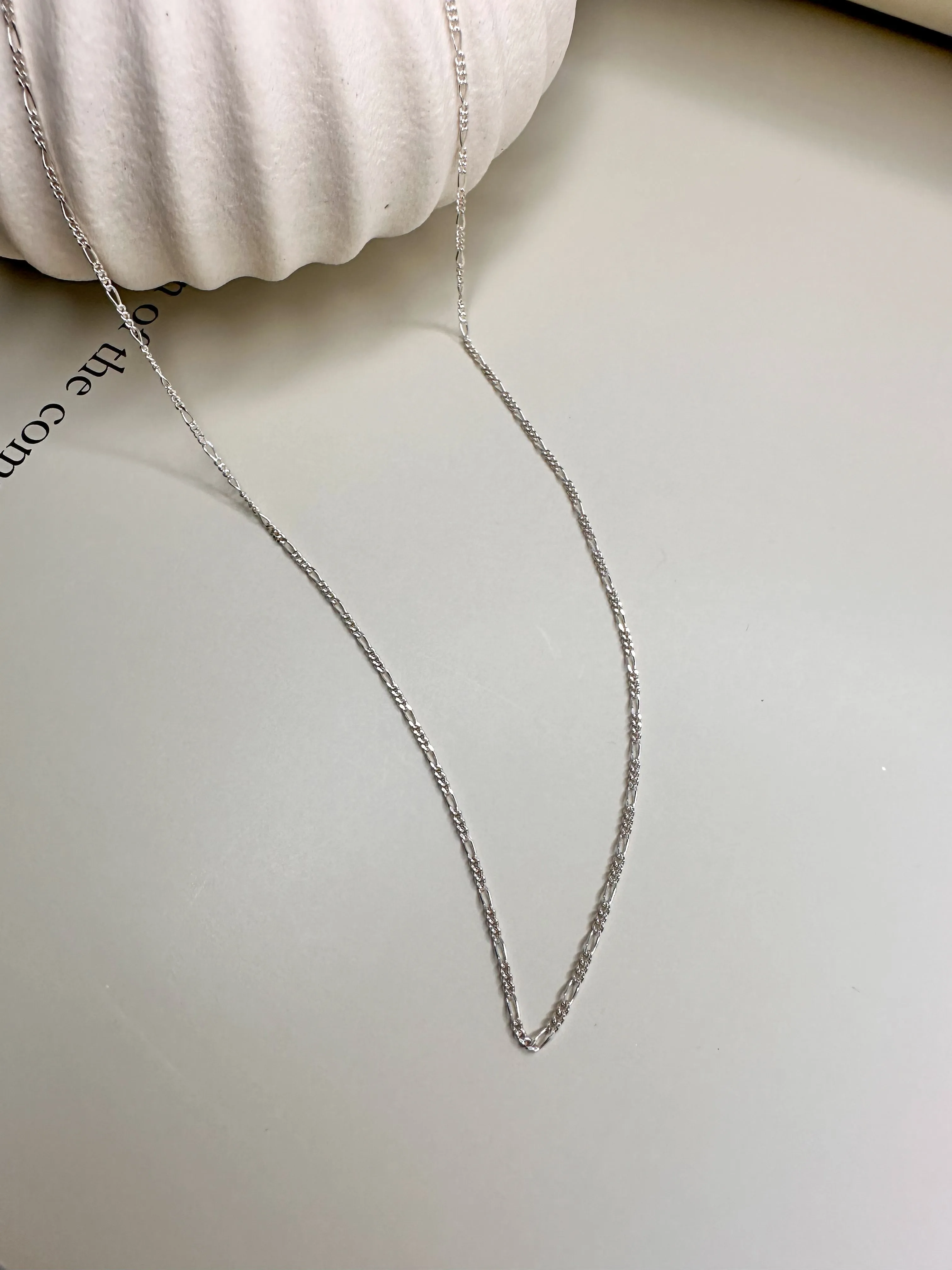 Velani Jewelry Dainty Figaro Necklace - Sterling Silver