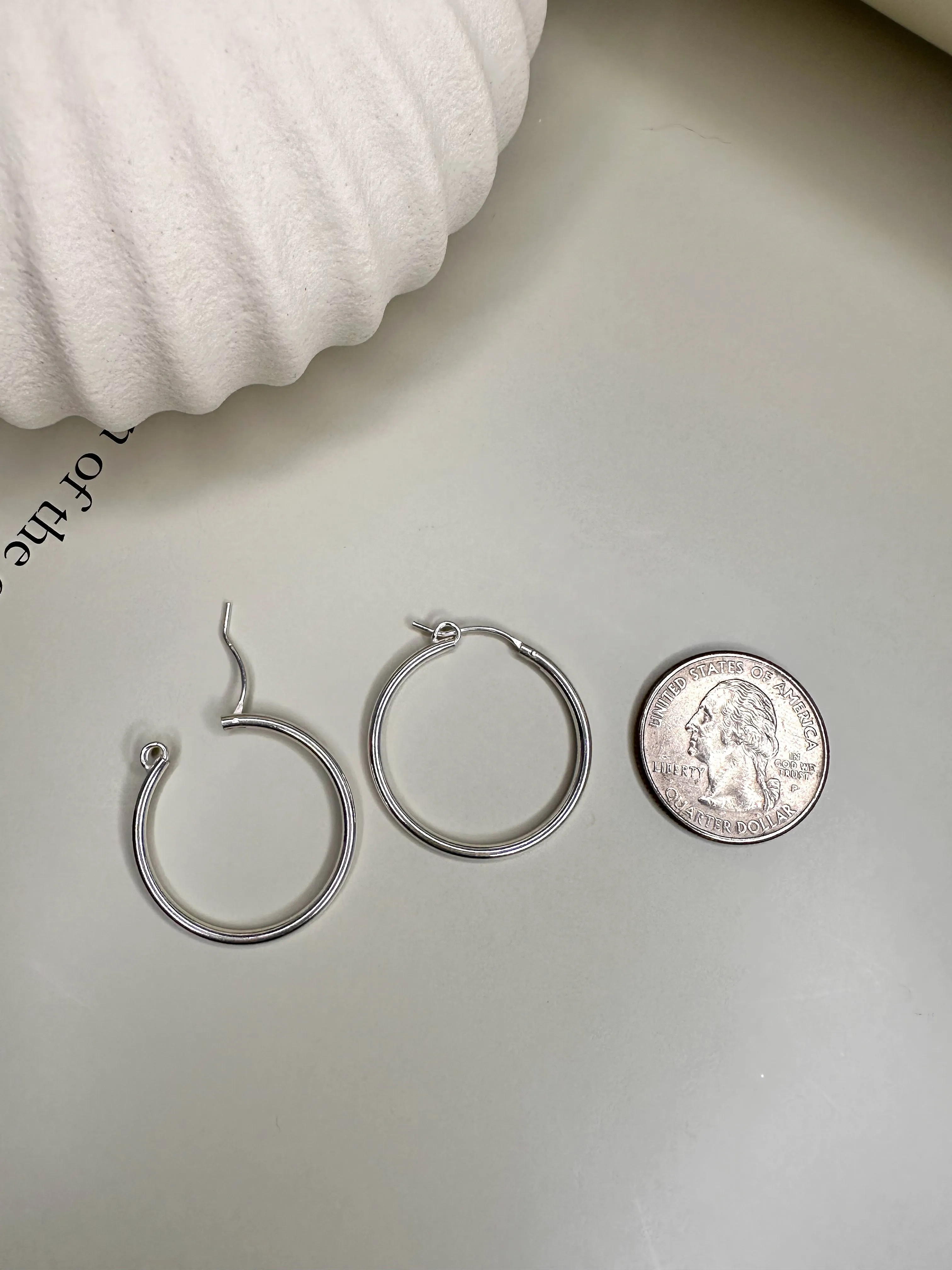 Velani Jewelry Melissa Thick Hoop Sterling Silver