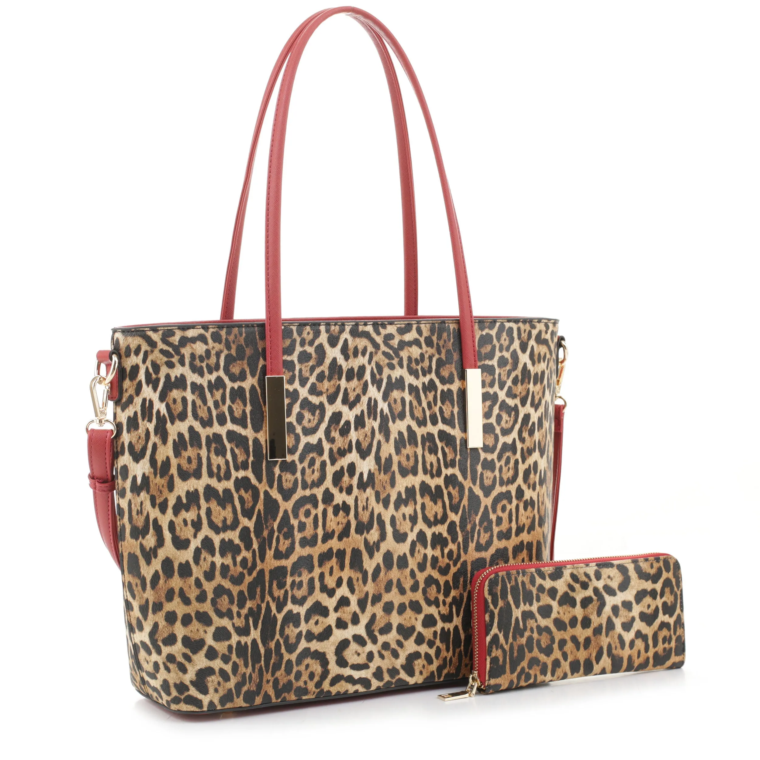 Vida Leopard Print Tote Set