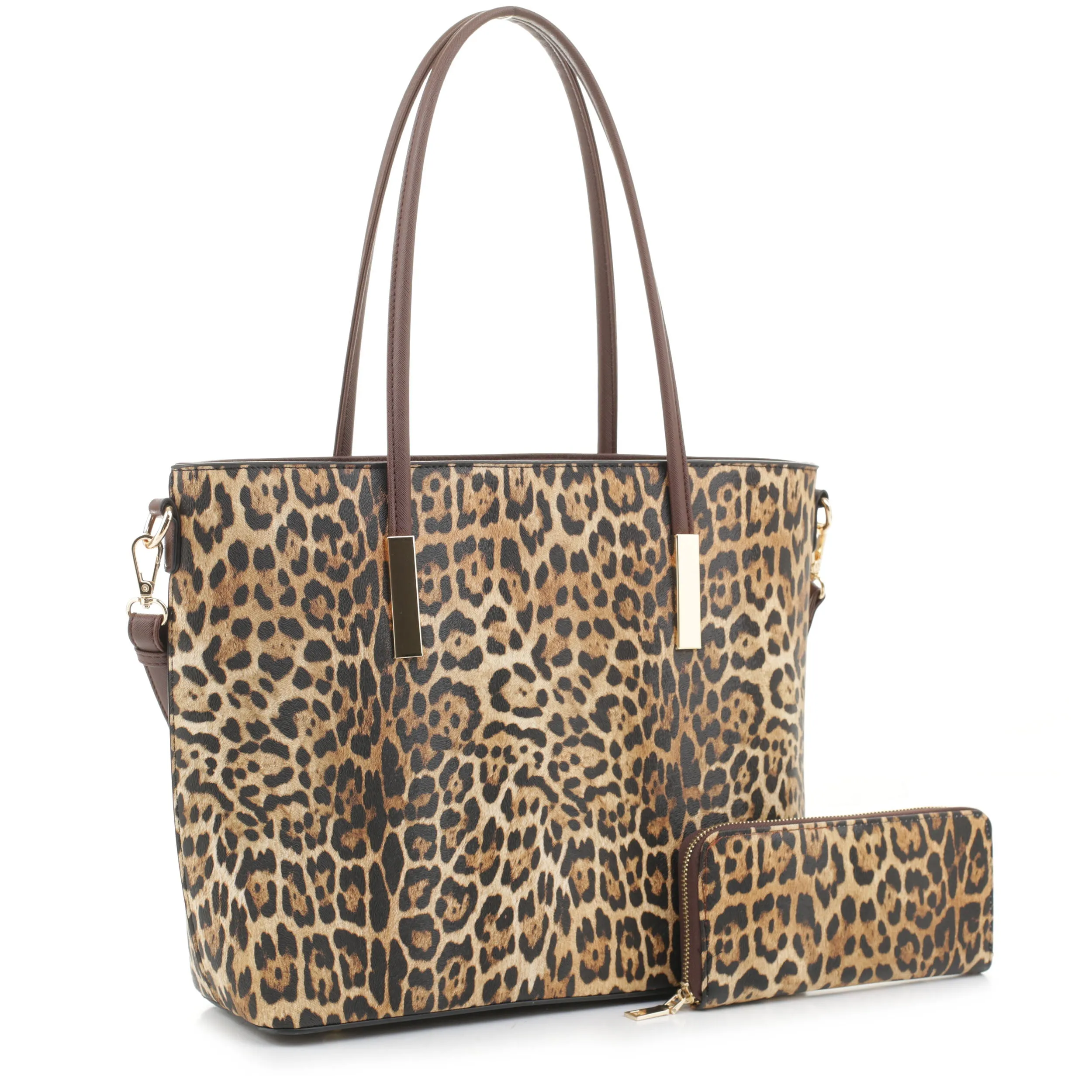 Vida Leopard Print Tote Set