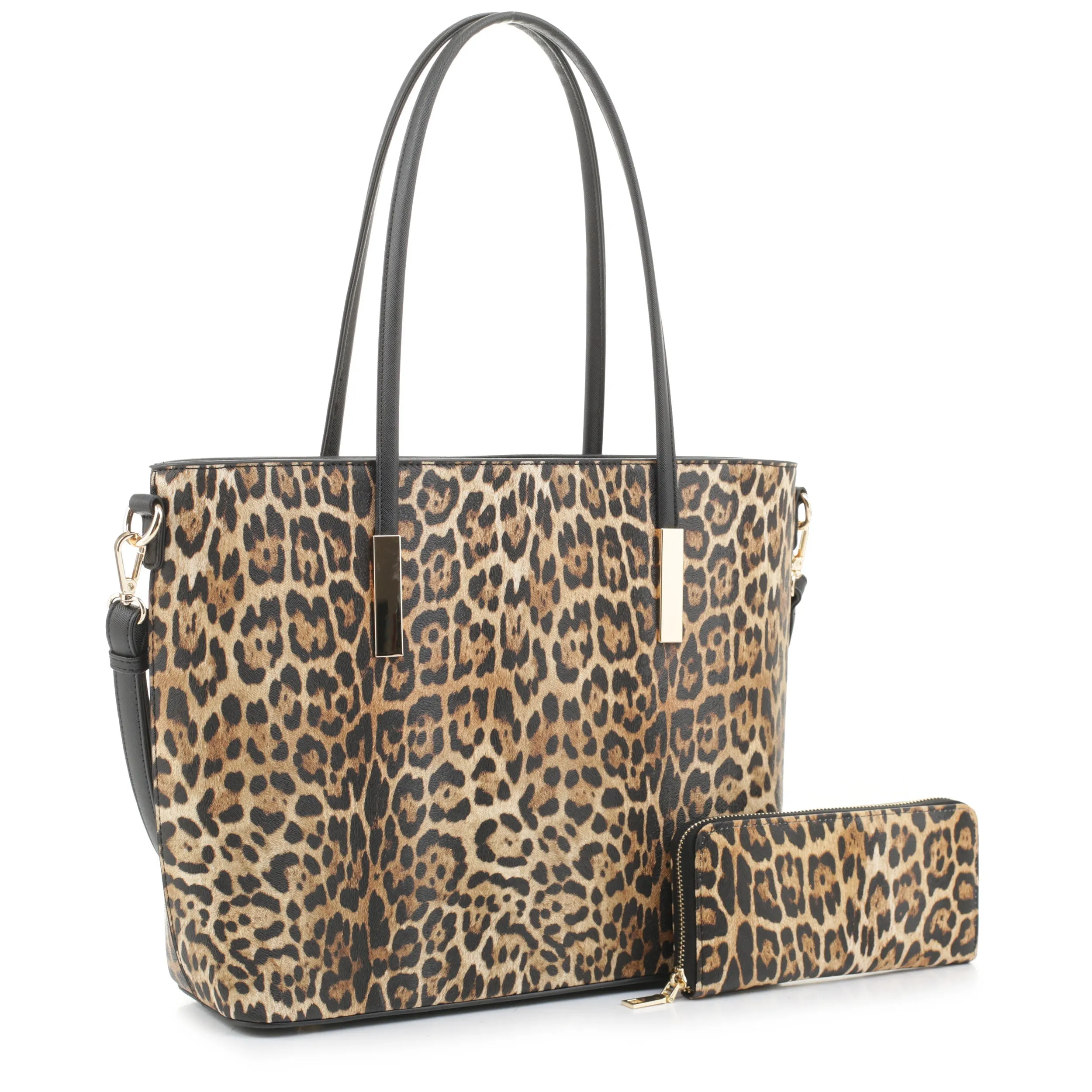 Vida Leopard Print Tote Set