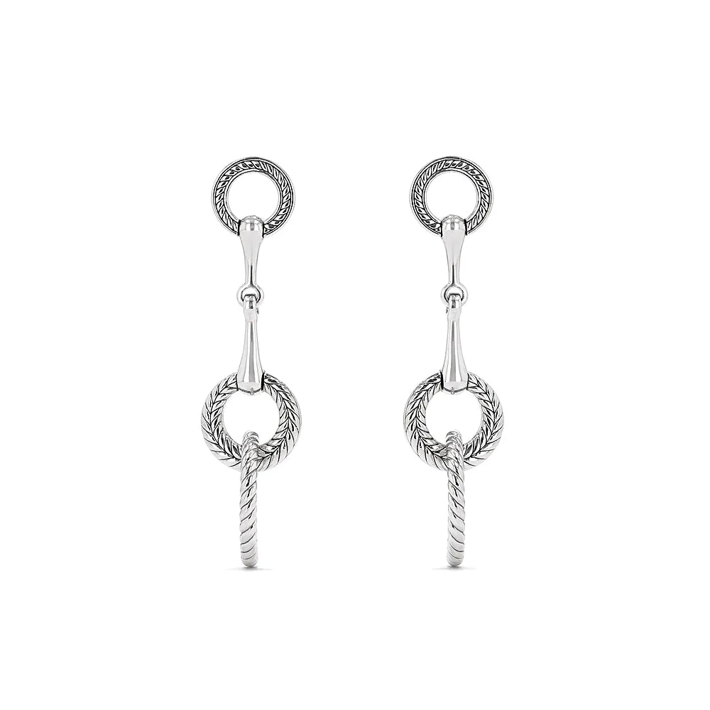 Vienna Bit Double Drop Hoop Earrings