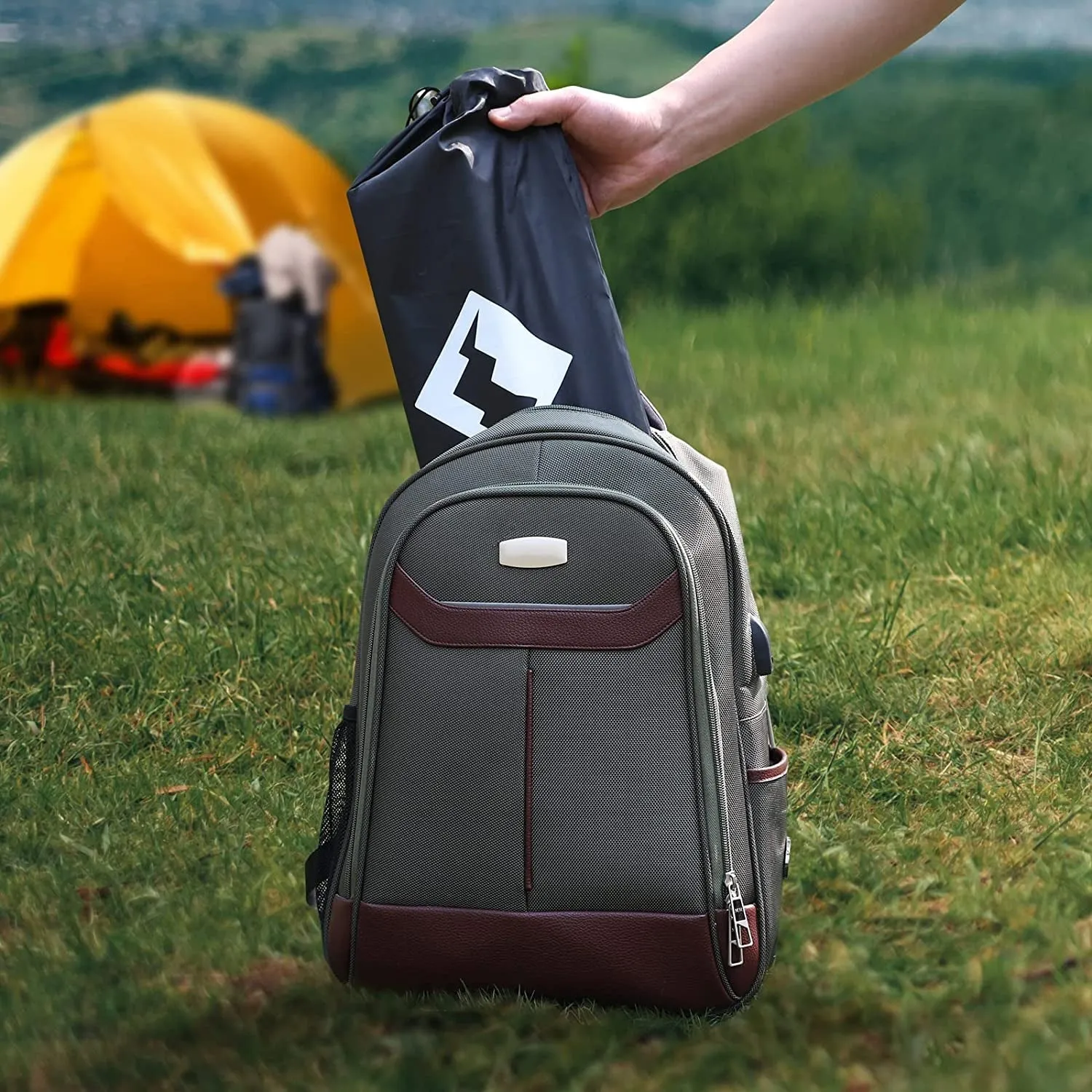VILLEY Lightweight Aluminum Portable Camping Side Table