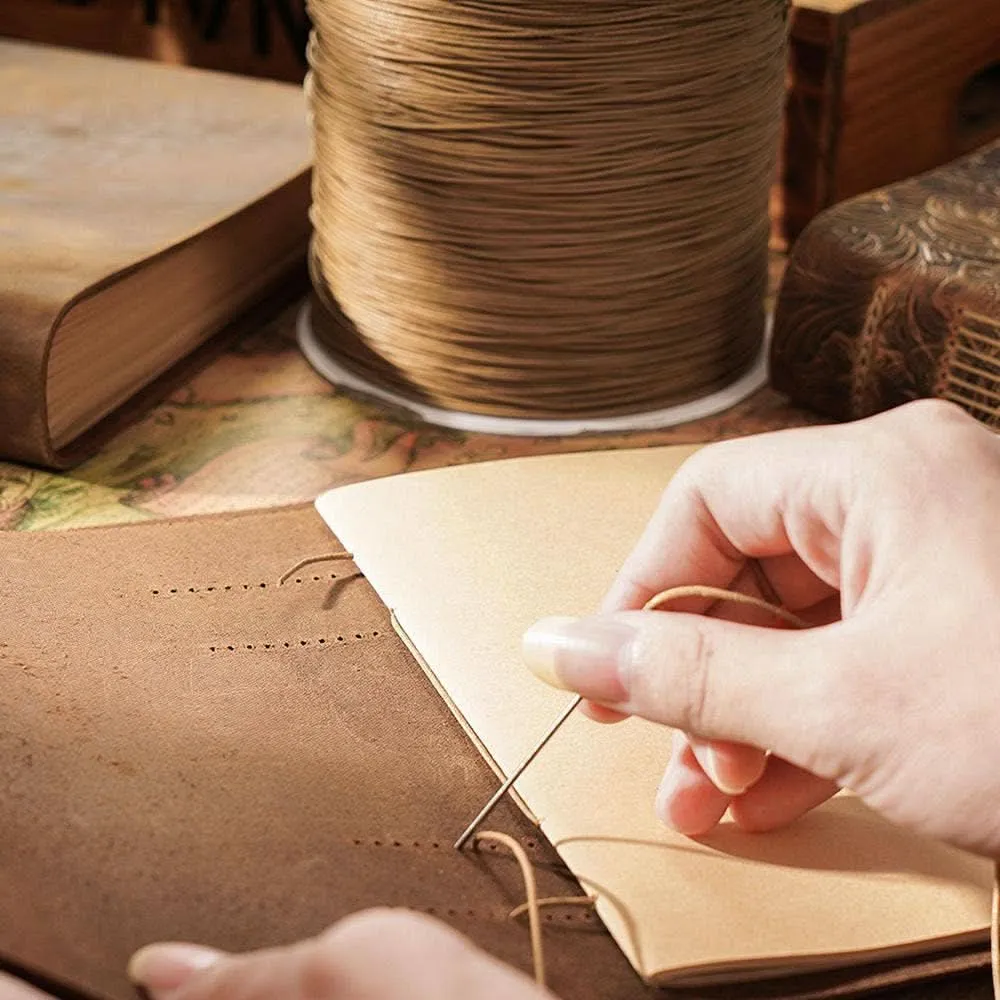 Vintage Leather Handmade Journal: Carved Vertical Style
