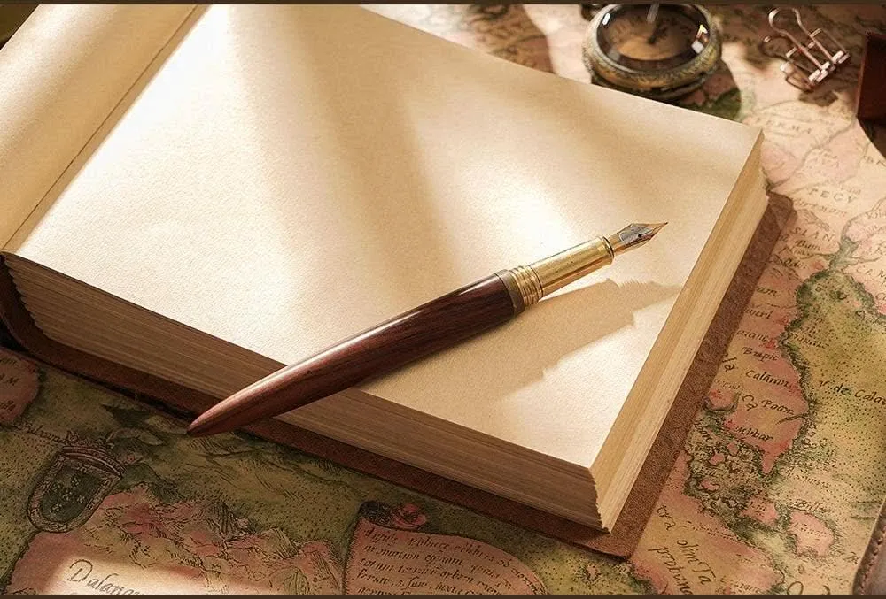 Vintage Leather Handmade Journal: Carved Vertical Style
