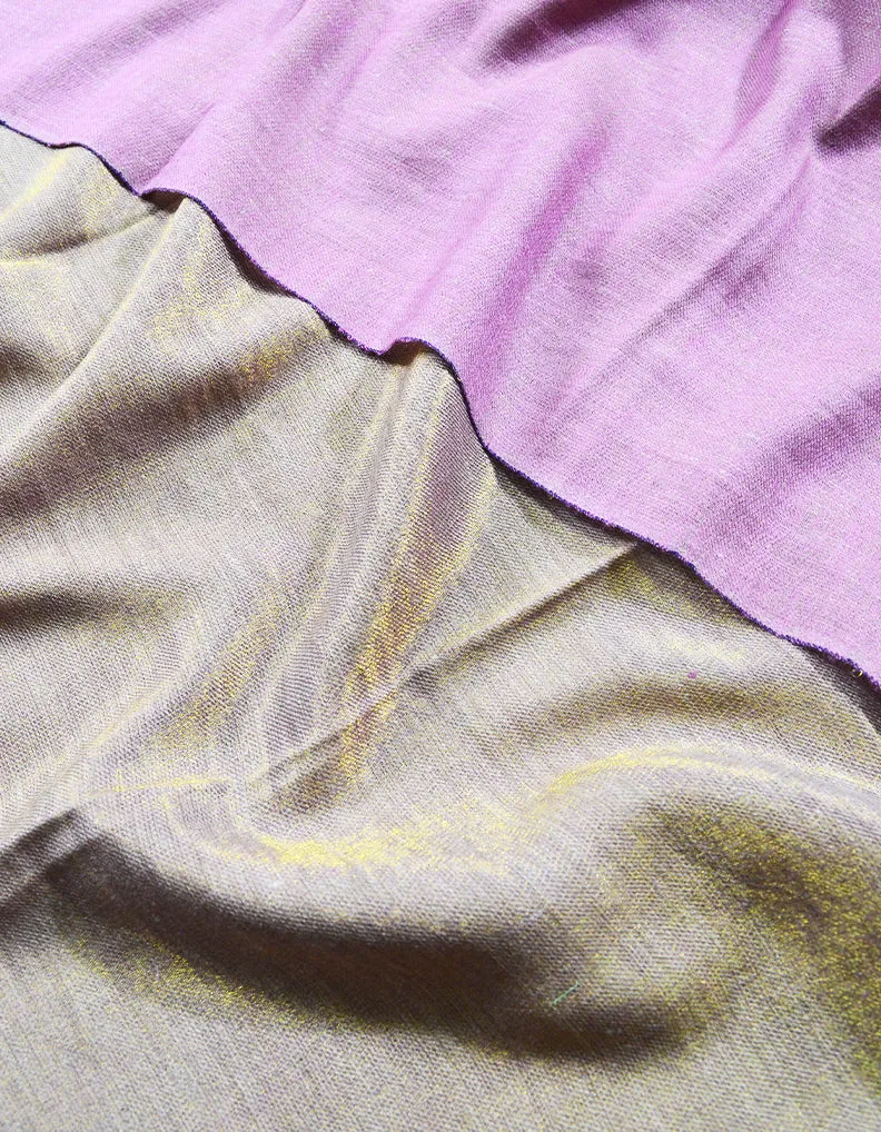 violet Zari Reversible Pashmina stole 8018