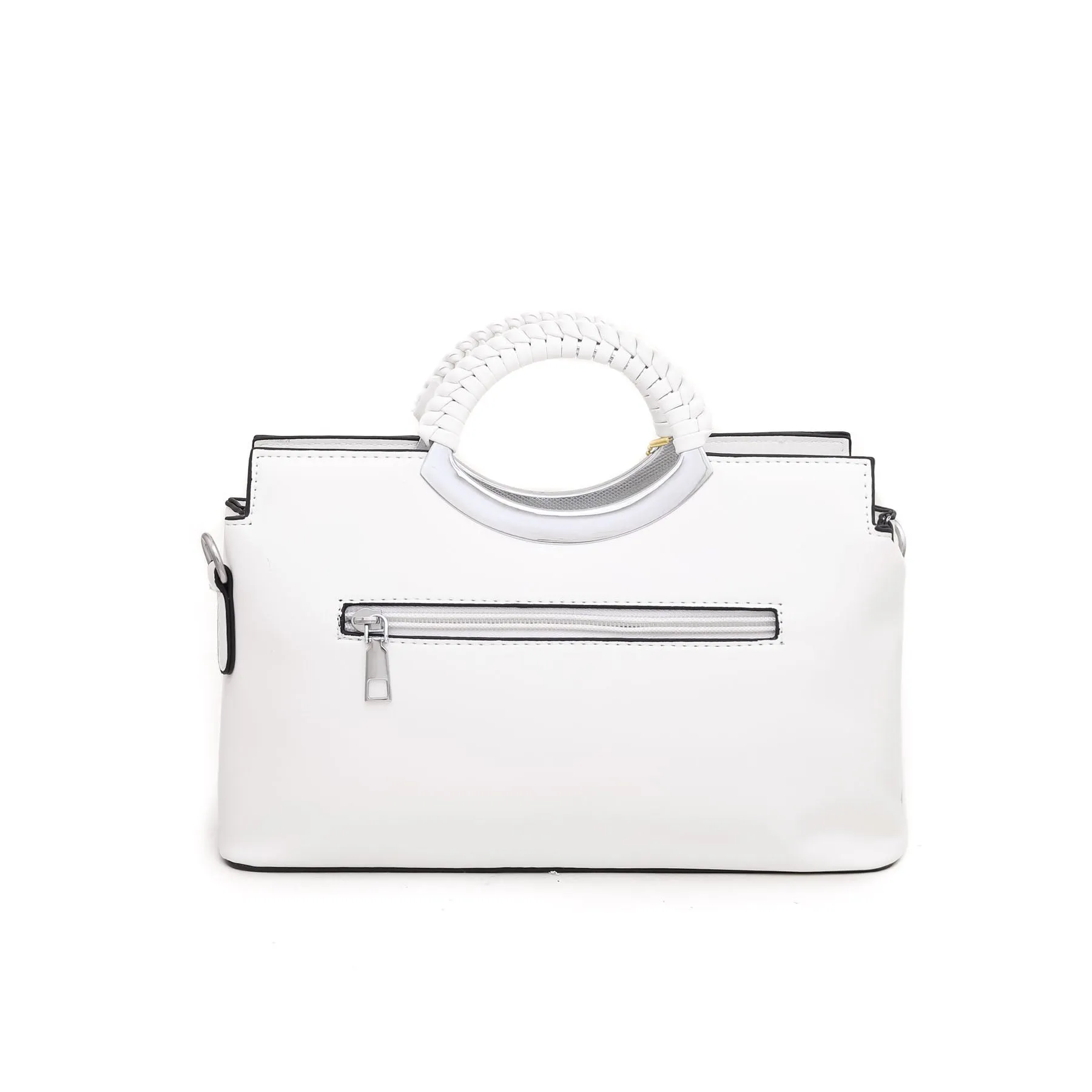White Formal Hand Bag P35901