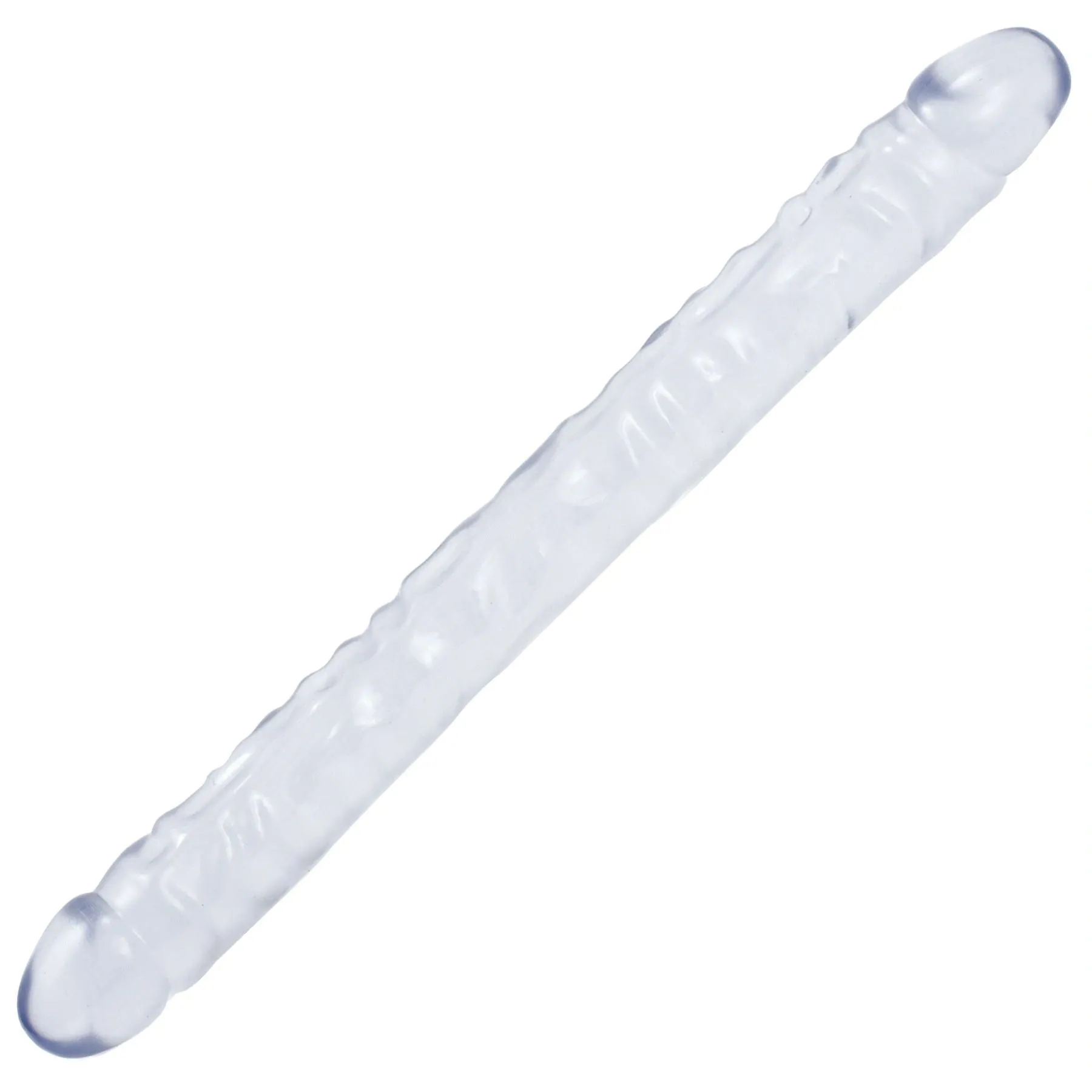 Wholesale Crystal Jellies Jr. Double Dong 18 Inch - Pink or Clear