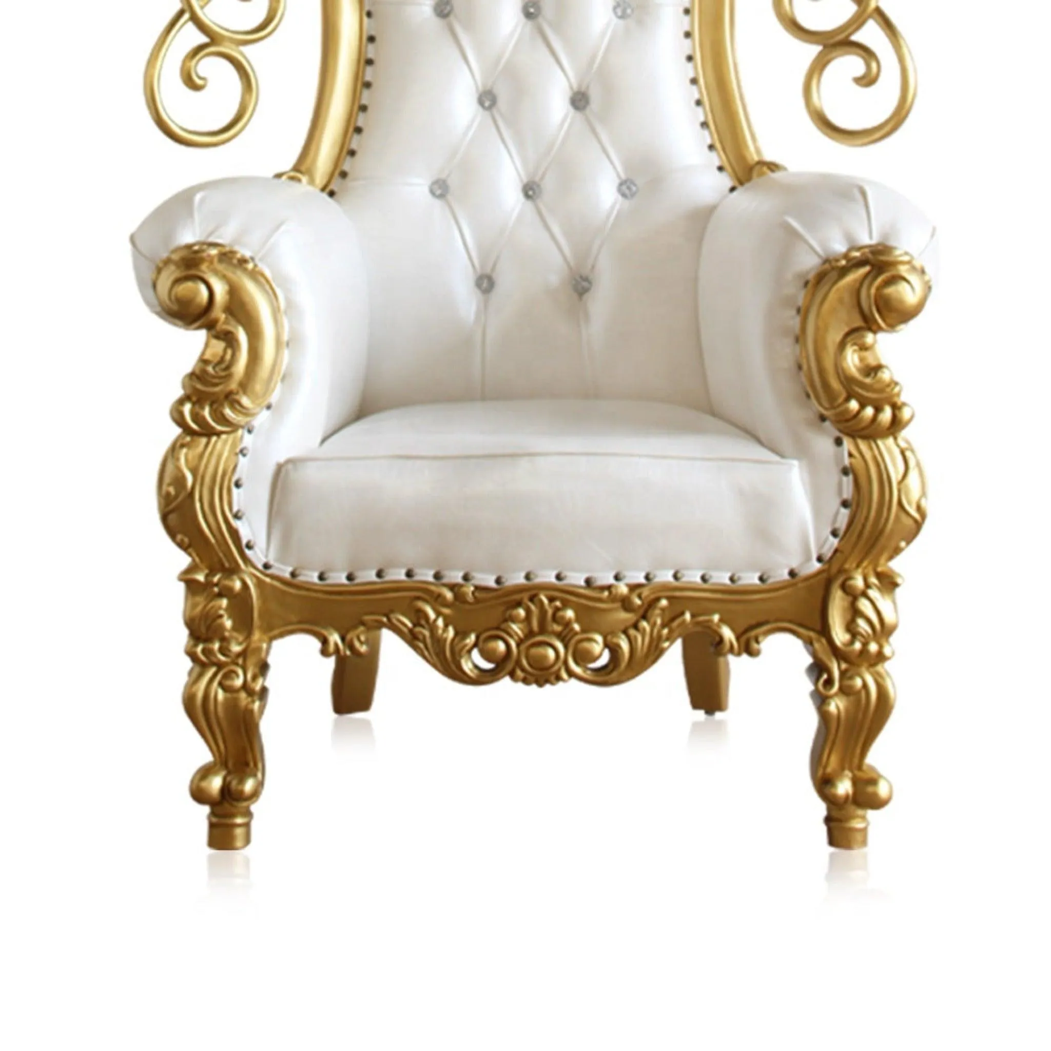 Wooden Twist Luxurious High Back Throne Chair with Special WIngs
