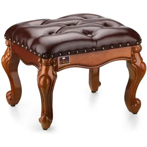 Wooden Twist Squat Teak Wood Small Footrest Pouf & Ottoman Stool