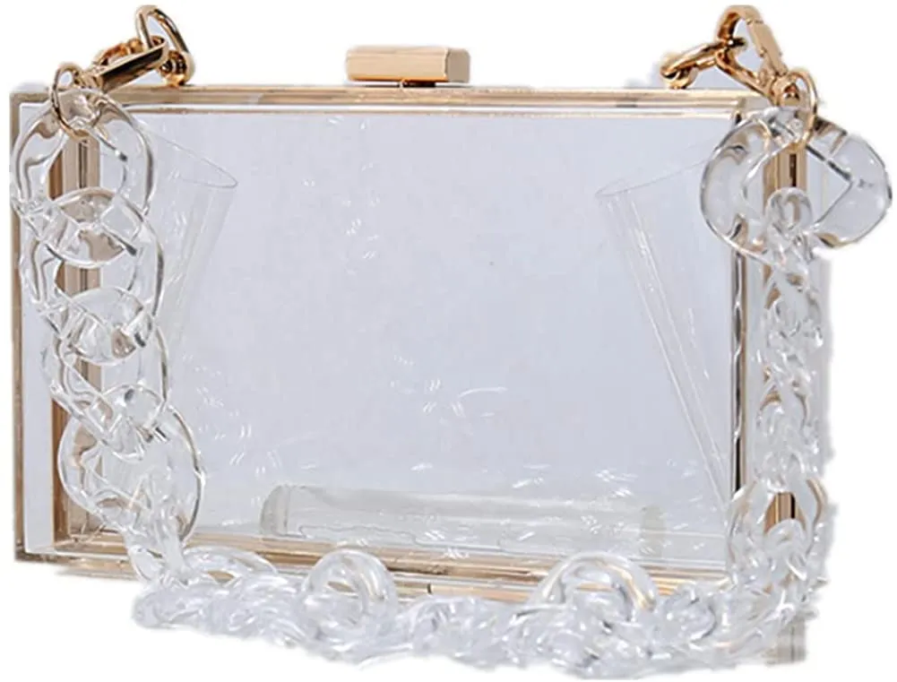 Yellow Purse Clutch Vintage Banquet Handbag