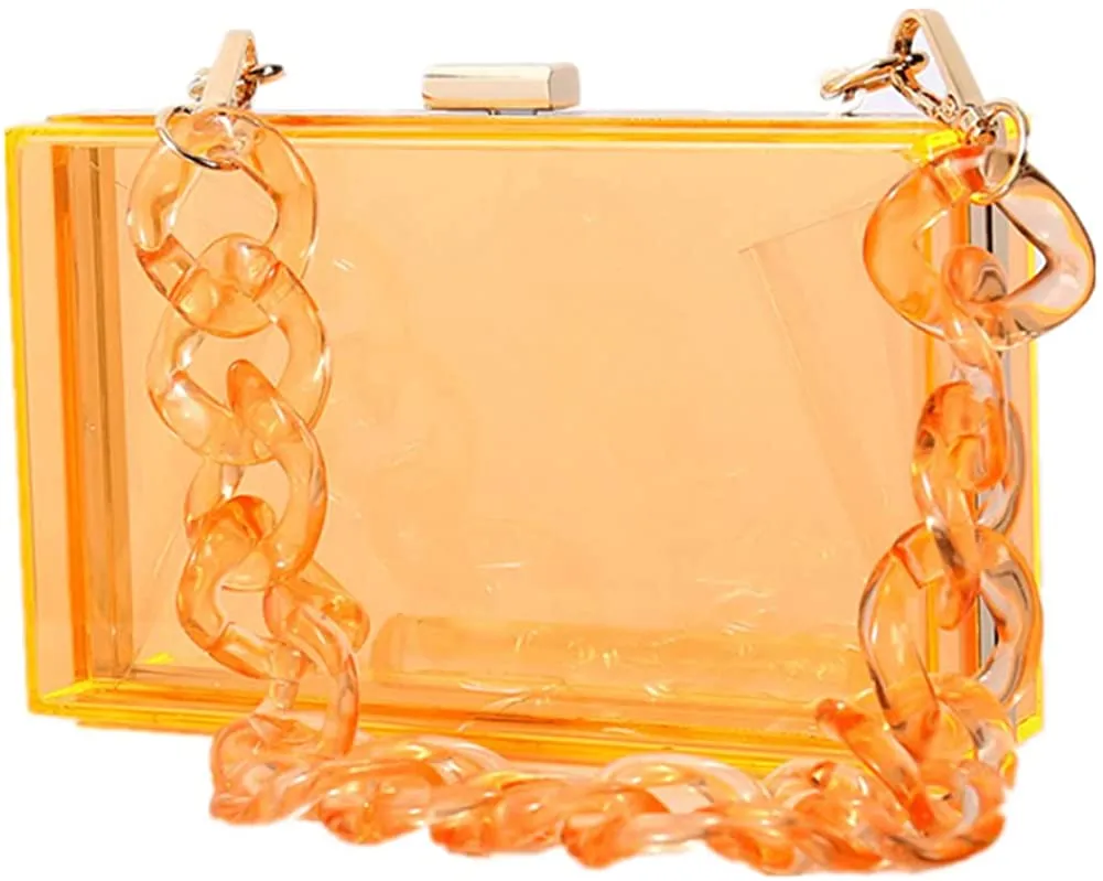 Yellow Purse Clutch Vintage Banquet Handbag