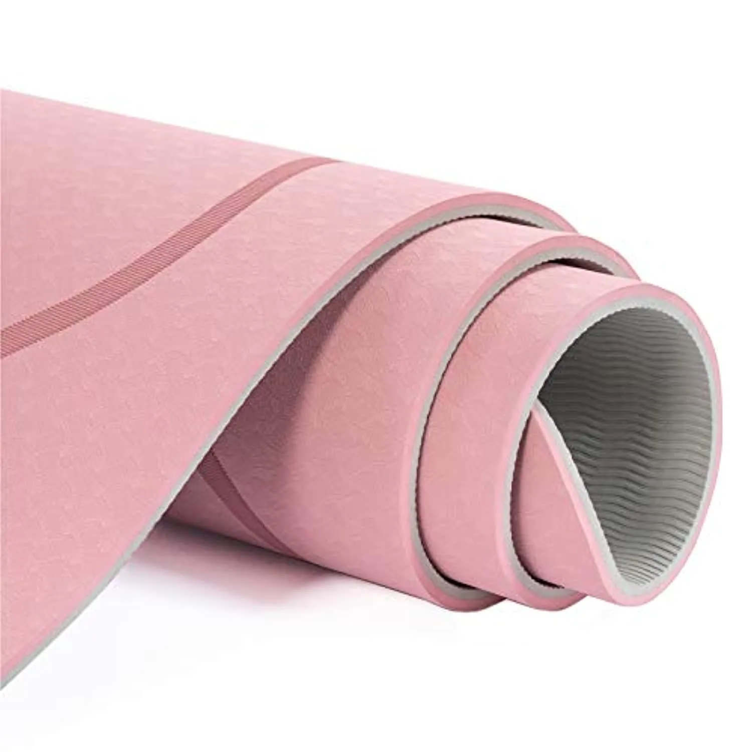 Yoga Mat Non Slip, Pilates Fitness Mats with Alignment Marks, Eco Friendly, Anti-Tear Yoga Mats for Women, Exercise Mats for Home Workout with Carrying Strap