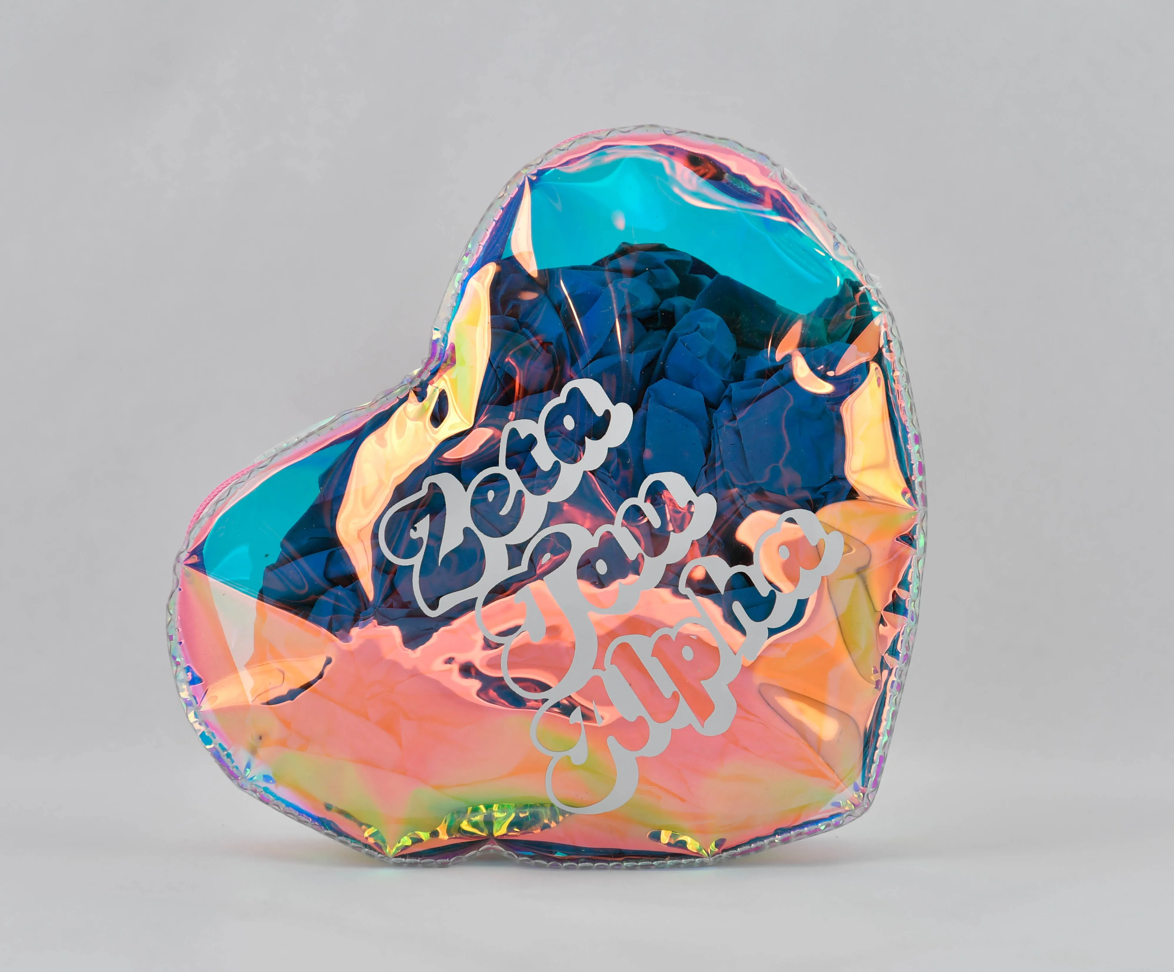 Zeta Tau Alpha Heart Shaped Makeup Bag